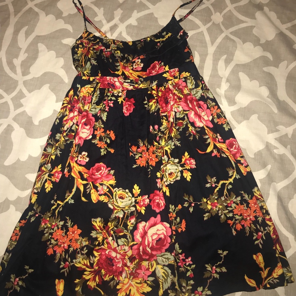 Xhilaration Navy Blue Floral Sun Dress 👗